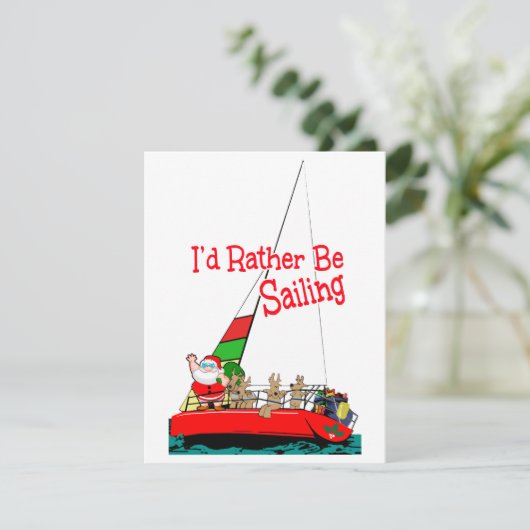 De grappige kerstman feestdagenkaart (Staand voorkant)