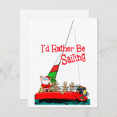 De grappige kerstman feestdagenkaart (Voorkant / Achterkant)