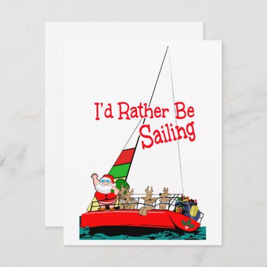 De grappige kerstman feestdagenkaart (Voorkant / Achterkant)