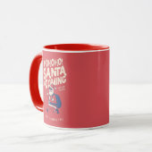 De grappige kerstman komt voor de kerst van de Ho. Mok (Voorkant links)