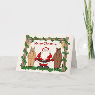 De grappige Kerstman met Vrolijke Kerstmis van Feestdagen Kaart