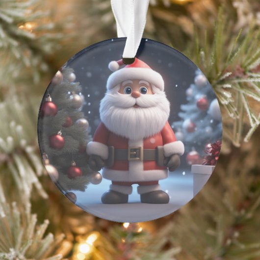 De grappige kerstman ornament (Boom)