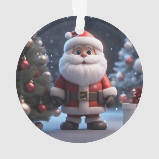 De grappige kerstman ornament (achterkant)