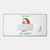 De grappige kerstman verbaasde dat je geen feestda bureaumat (Keyboard & Muis)