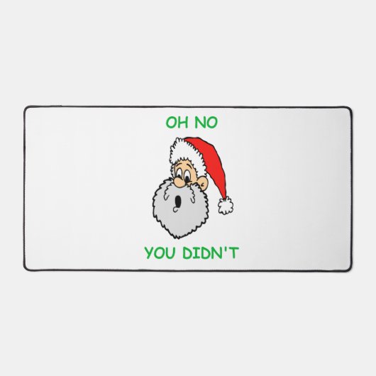 De grappige kerstman verbaasde dat je geen feestda bureaumat (Voorkant)