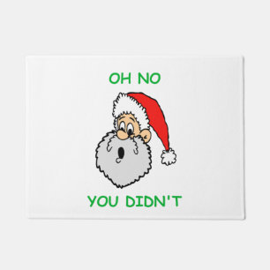 De grappige kerstman verbaasde dat je geen feestda deurmat
