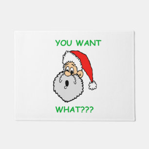 De grappige kerstman verbaasde je wat je wilt deurmat