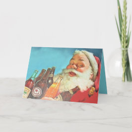 De grappige Kerstman vergt Vintage Kerstmis van de Feestdagen Kaart