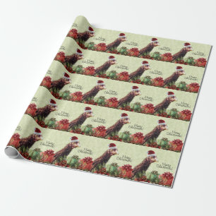 De grappige Kippen van Kerstmis met Cadeaus Cadeaupapier