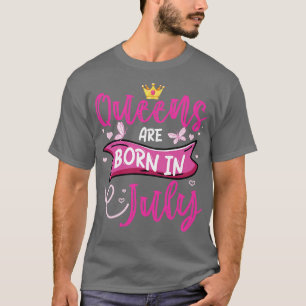 De grappige koninginnen zijn geboren in juli jongs t-shirt