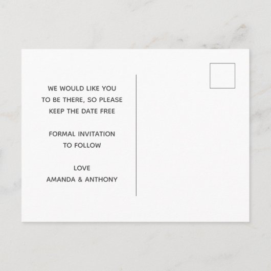 De grappige krantenfoto bewaart de datum uitnodiging briefkaart (Achterkant)