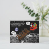 De grappige Maan van de Kerstman van het Poster Feestdagenkaart (Staand voorkant)