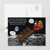 De grappige Maan van de Kerstman van het Poster Feestdagenkaart (Voorkant / Achterkant)