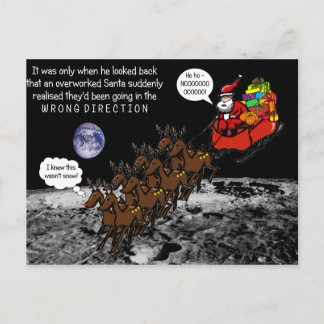 De grappige Maan van de Kerstman van het Poster Feestdagenkaart