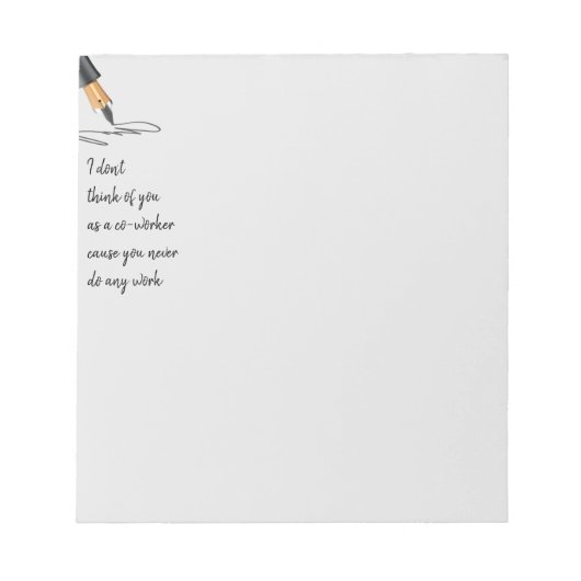 De grappige Medewerker van het Citaat van het Werk Notitieblok (Voorkant)
