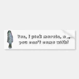 De grappige morille sticker van de de jachtbumper