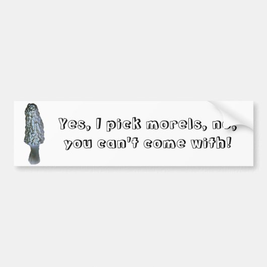 De grappige morille sticker van de de jachtbumper (Voorkant)