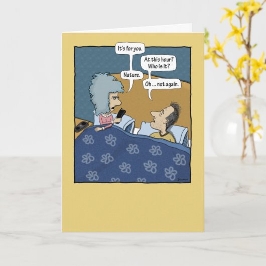 De grappige Natuur roept opnieuw de dag van de geb Kaart (Gele Bloem)