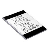 De grappige Nota's van de Vergadering van het Werk Notitieboek (Rechterzijde)