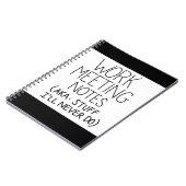 De grappige Nota's van de Vergadering van het Werk Notitieboek (Linkerzijde)