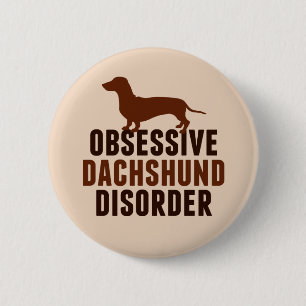 De grappige Obsessieve Wanorde van de Tekkel Ronde Button 5,7 Cm