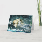 De grappige OTTER van het ZEE van de Slaap dankt u Bedankkaart (Voorkant)