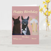 De grappige paardenkaarten passen aan kaart (Gele Bloem)