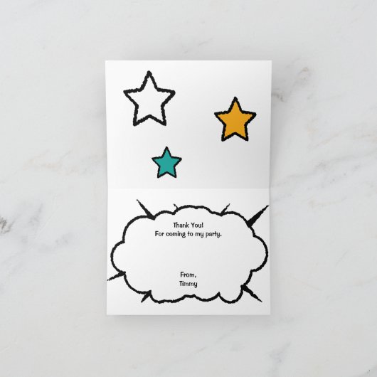 De grappige PARTIJ van het Boek! Dank u kaarden Bedankkaart (Binnen)