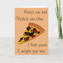 De grappige Pizza van Valentijn Feestdagen Kaart