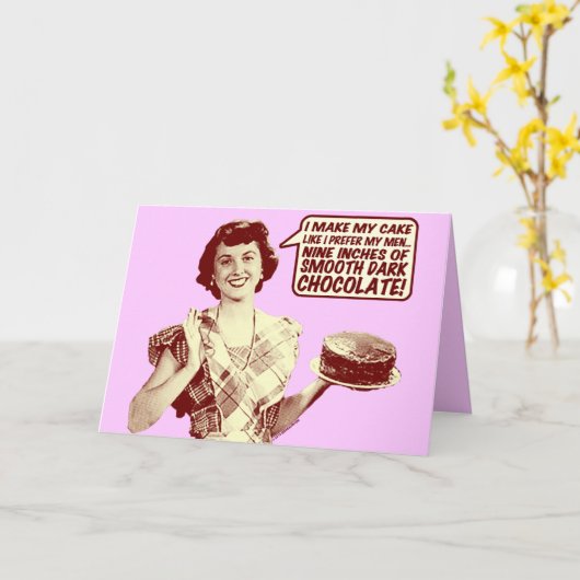 De grappige Retro Kaart van de Verjaardag van de (Gele Bloem)