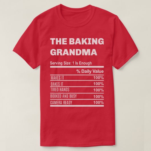De grappige reünie van de Baking Grandma T-shirt (Design voorkant)
