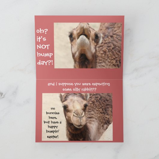 De grappige (roze) Kaart van Pasen van de Dag van (Binnen)