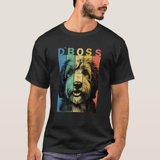 De Grappige Saint Berdoodle Boss Mam Papa Hondenli T-shirt (Voorkant)