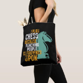 De grappige schaakspeler die mensen bestraft, is g tote bag (Dichtbij)