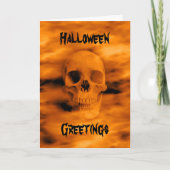 De grappige schedel van Halloween Kaart (Voorkant)