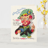 De grappige Schotse Kaart van de Verjaardag (Gele Bloem)