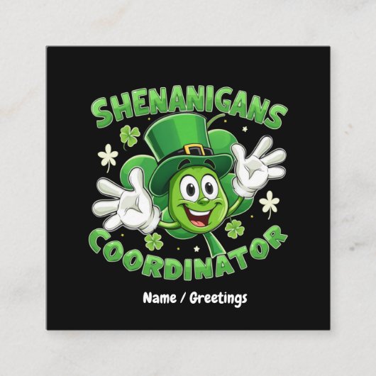 De grappige Shenanigans-coördinator Vierkante Visitekaartje (Voorkant)
