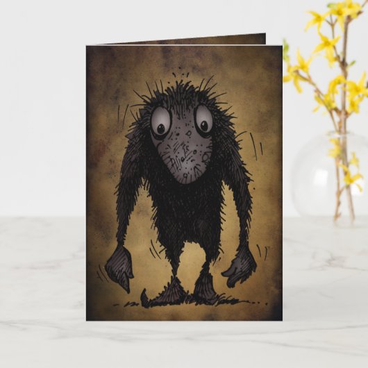 De grappige Sleeplijn van het Monster Kaart (Gele Bloem)