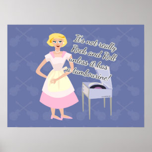 De grappige Slogan van de Tamboerijn van de Rots Poster