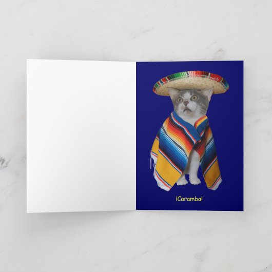 De grappige Spaanse Verjaardag van de Kat/van het Kaart (Binnen)