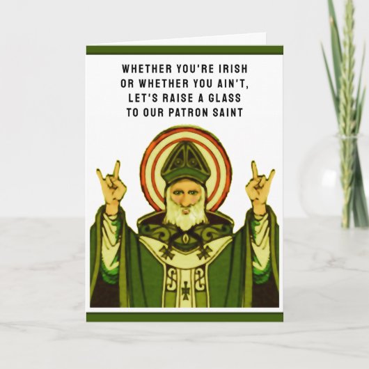 de grappige St. Patrick kaart van de Dag (Voorkant)