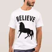 De grappige T-shirts van de EENHOORN GELOVEN (Voorkant)