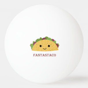 De grappige Taco Kawaii van de Woordspeling van de Pingpongbal