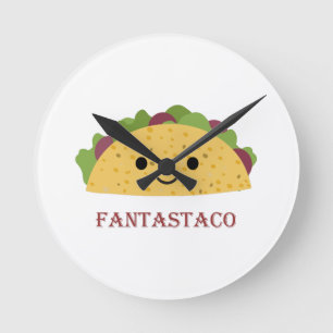 De grappige Taco Kawaii van de Woordspeling van de Ronde Klok
