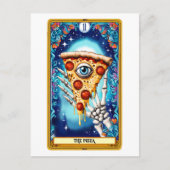 De grappige tarotkaart van de pizza briefkaart (Voorkant)