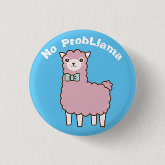 De grappige Tekst van de Douane & kleurt Geen Lama Ronde Button 3,2 Cm