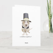 De grappige Thanksgiving van Honden/van Feestdagen Kaart (Achterkant)