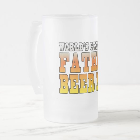 De grappige vaders werelden de grootste vader die  matglas bierpul (Voorkant links)