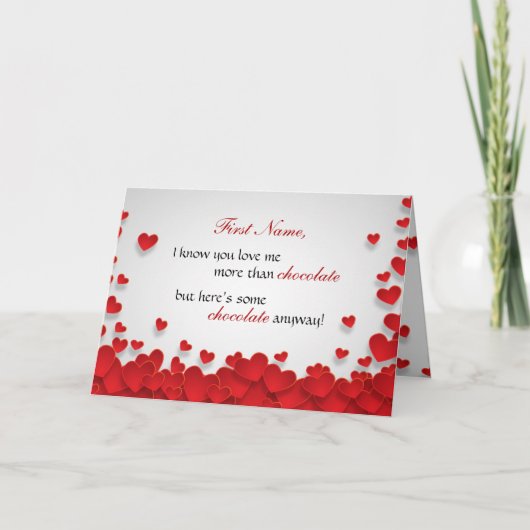 De grappige Valentijnsdag van de Minnaars van de Feestdagen Kaart (Voorkant)