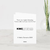 De grappige vegetariër van de Kaart van de Nota (Achterkant)